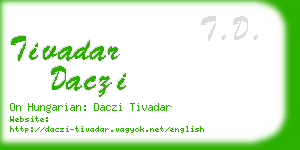 tivadar daczi business card